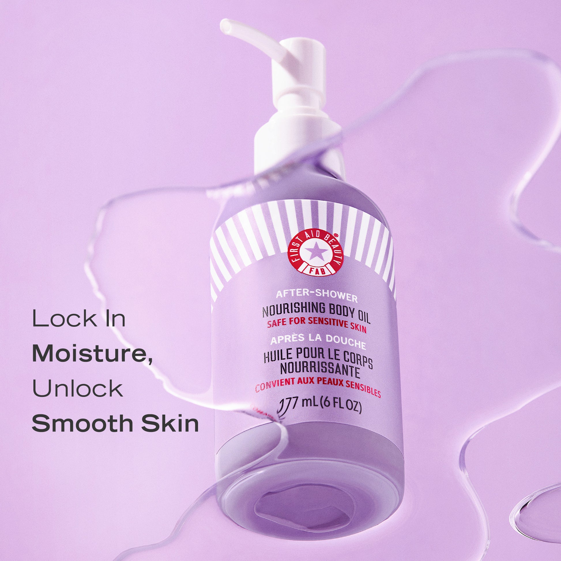 Consistency of After-Shower Nourishing Body Oil.  Lock in Moisture, Unlock Smooth Skin.